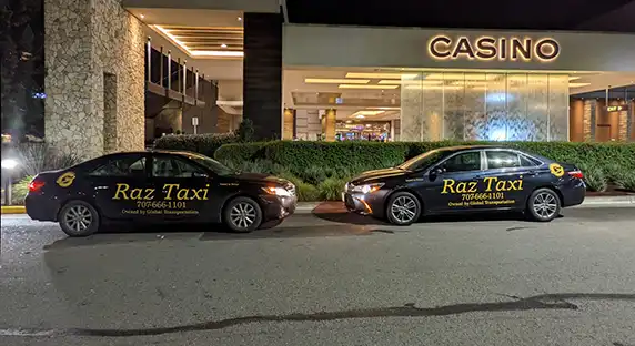 Raz Taxi at the casino